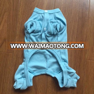 China pet supplies cute dog jumpsuit 100% cotton clothing for dogs